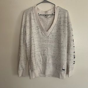 VS PINK Heather Grey and Cream V-Neck Jumper!